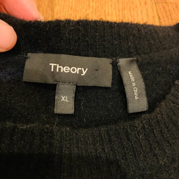 Theory Sweater Mens Large Pullover  Wool Cashmere Crew Neck - Picture 7 of 16
